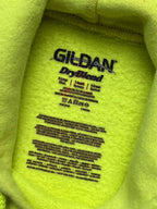 GILDAN Marco Island Florida Neon Yellow Graphic Fleece Hoodie - L