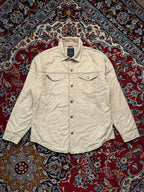 Tommy Hilfiger Faux Suede Sherpa Lined Raw Hem Jacket - L
