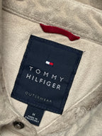 Tommy Hilfiger Faux Suede Sherpa Lined Raw Hem Jacket - L