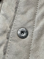 Tommy Hilfiger Faux Suede Sherpa Lined Raw Hem Jacket - L