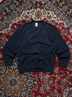 B&C Collection Plain Navy Blue Baggy Casual Crewneck Sweatshirt - L