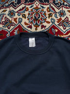 B&C Collection Plain Navy Blue Baggy Casual Crewneck Sweatshirt - L