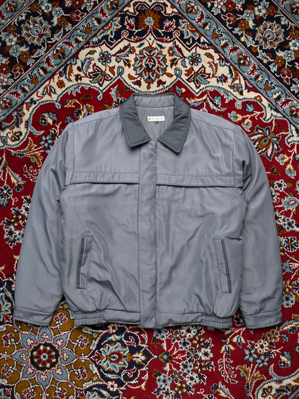 Vintage Grey Insulated Workwear Bomber jacket - XL