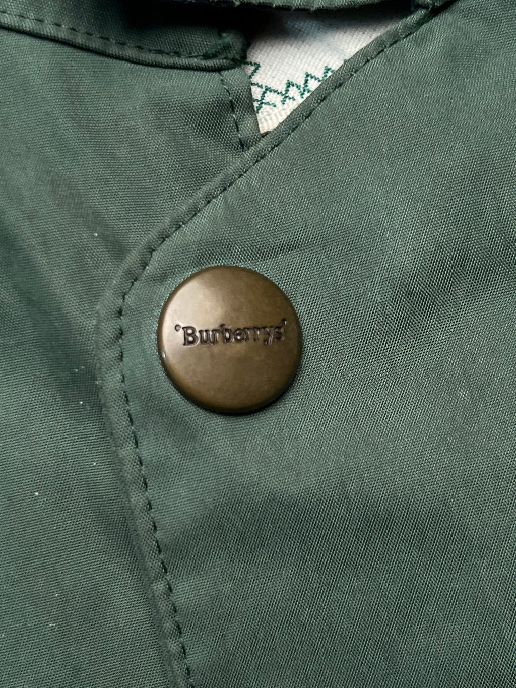Vintage Burberrys Green Nova Check Hooded Jacket - L