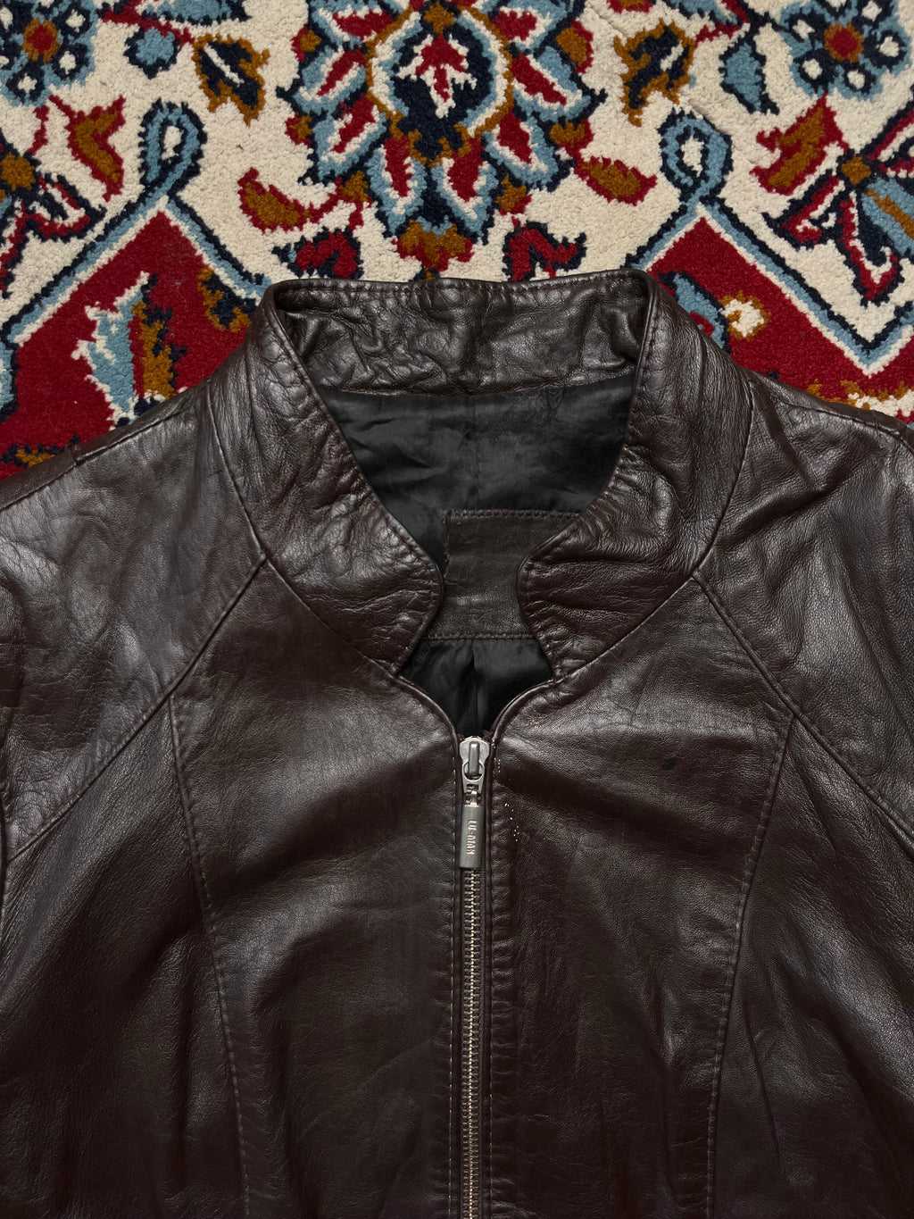 Lu-Man Vintage Dark Brown Genuine Leather Biker jacket - S