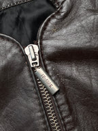 Lu-Man Vintage Dark Brown Genuine Leather Biker jacket - S