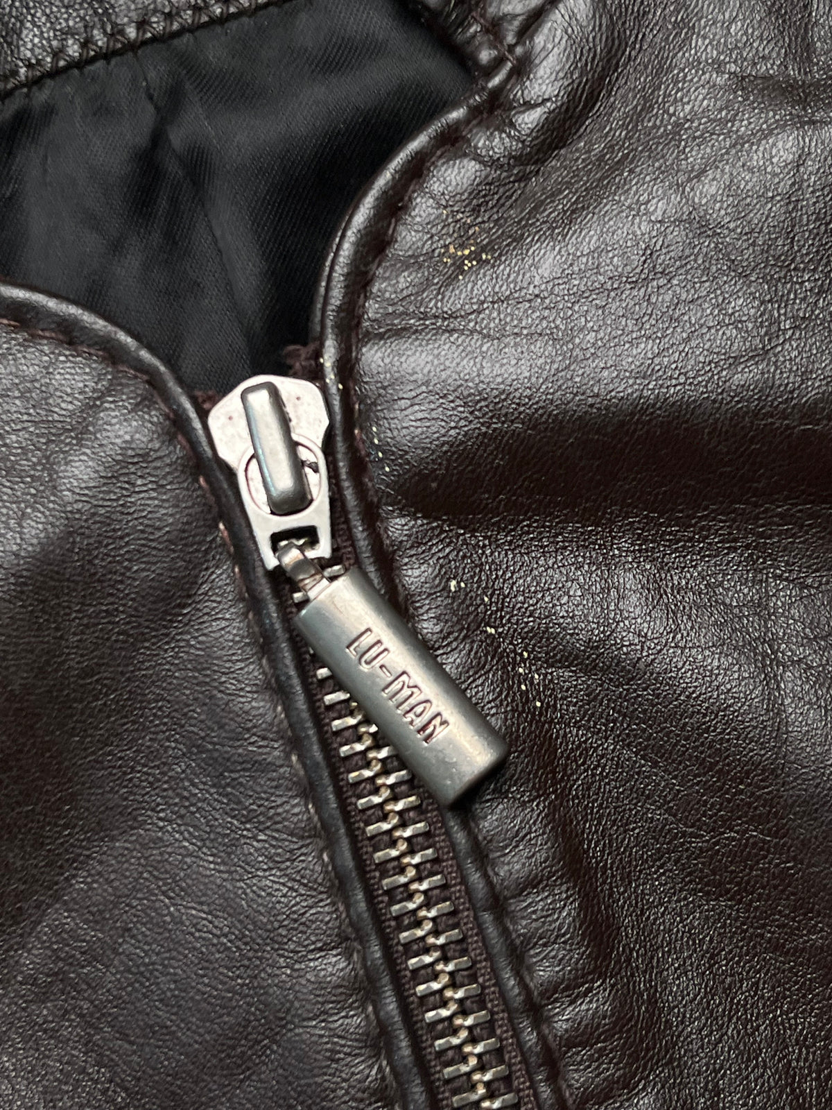 Lu-Man Vintage Dark Brown Genuine Leather Biker jacket - S