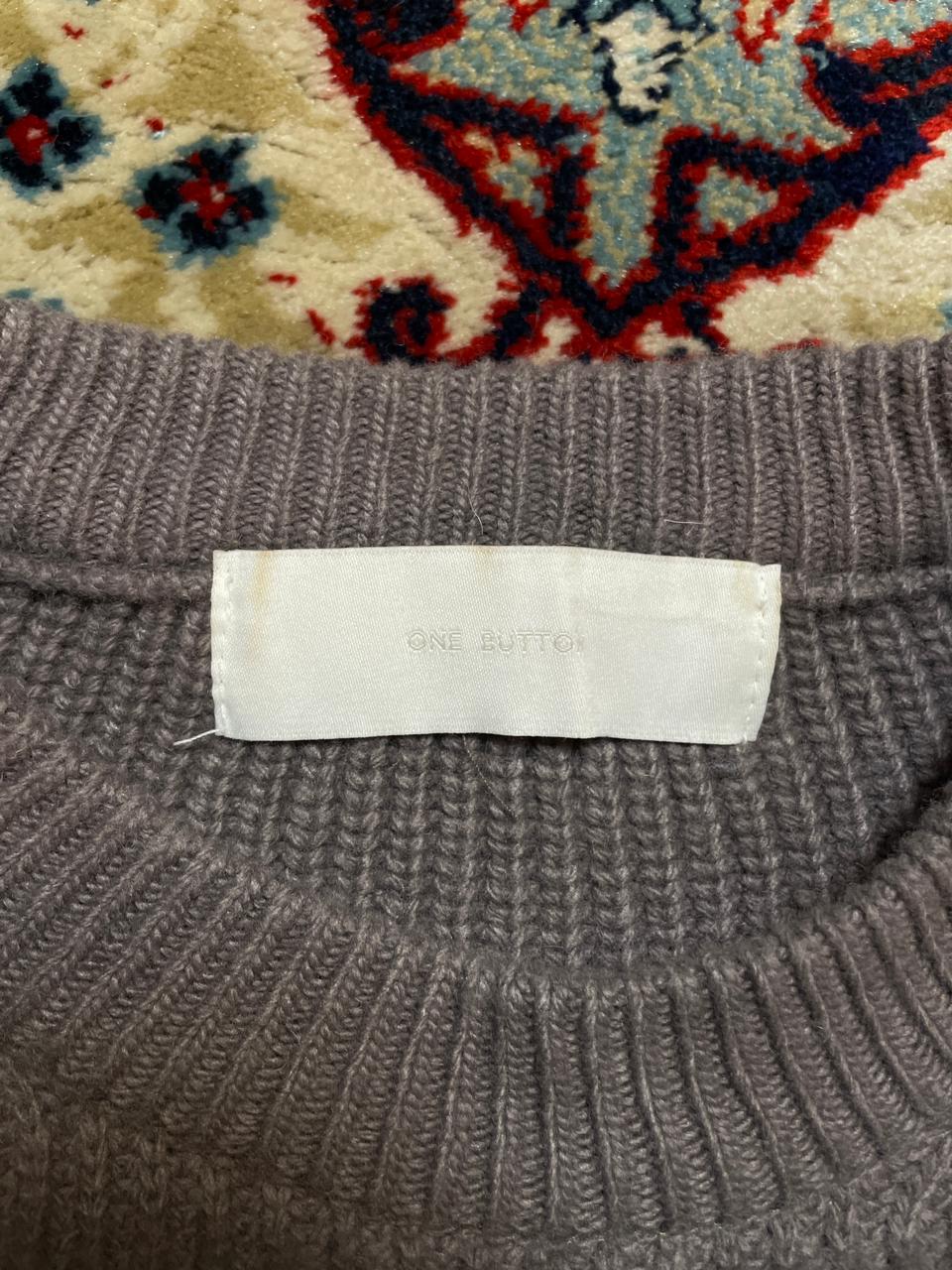 One Button Grey Sweater