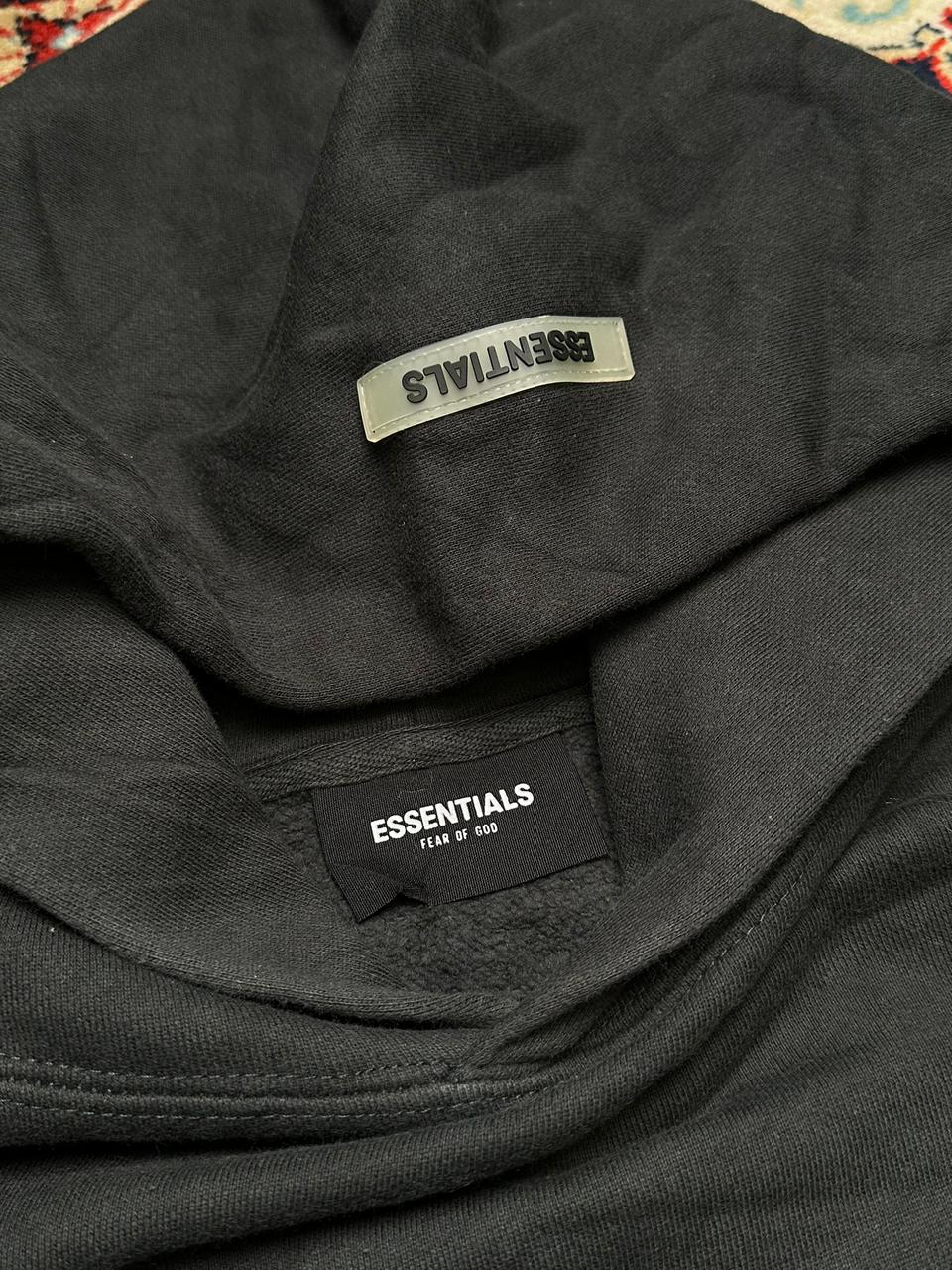 ESSENTIALS FOG GREY FADED RELAXED FIT HOODIE