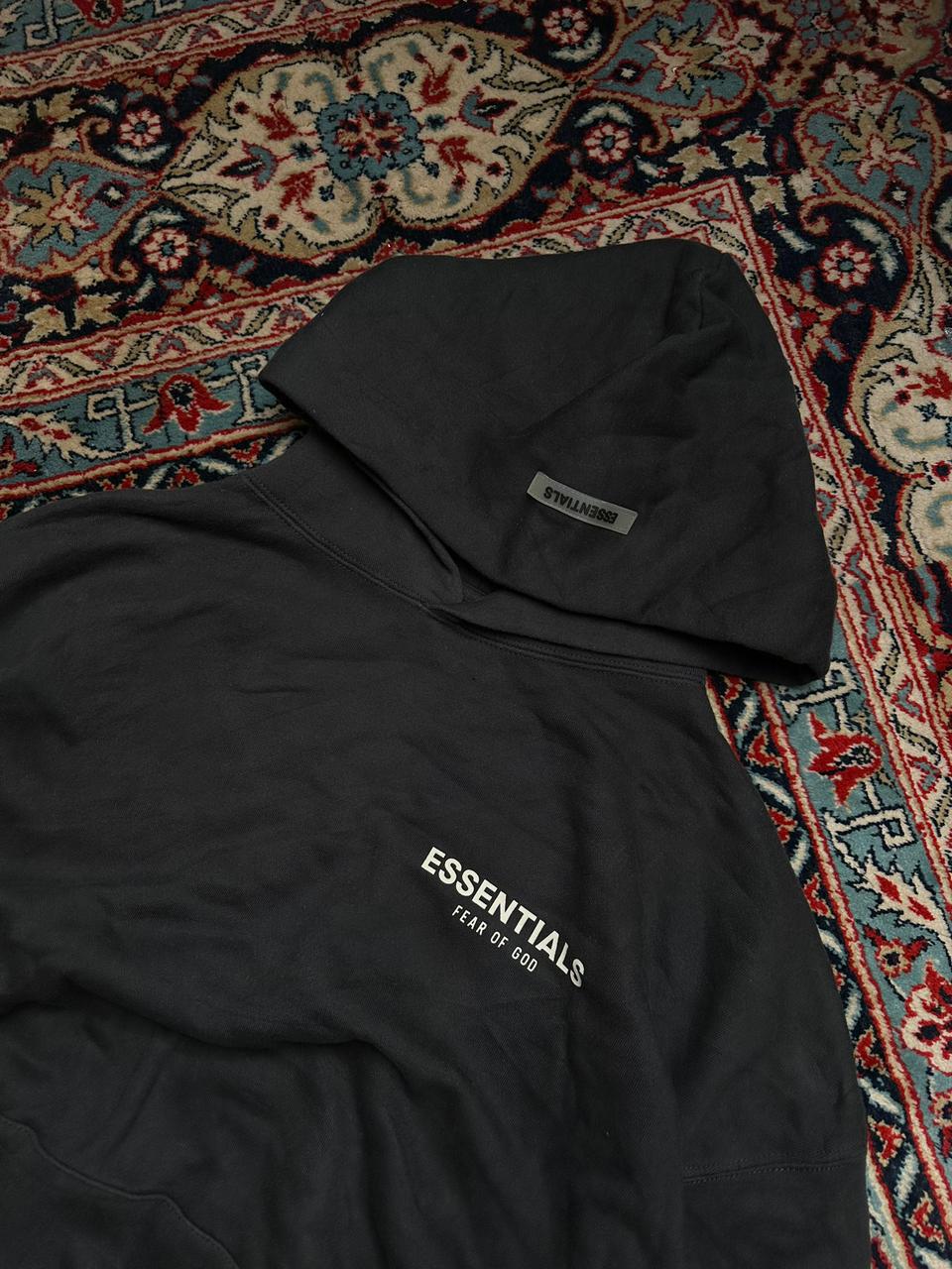 ESSENTIALS FOG GREY FADED RELAXED FIT HOODIE