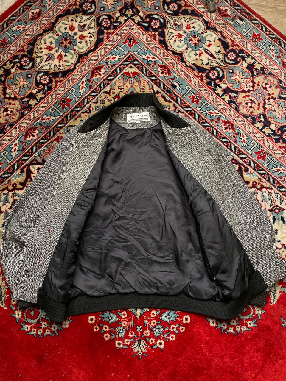 ManStar VINTAGE BOXYFIT TEXTURED WOOL BOMBER JACKET
