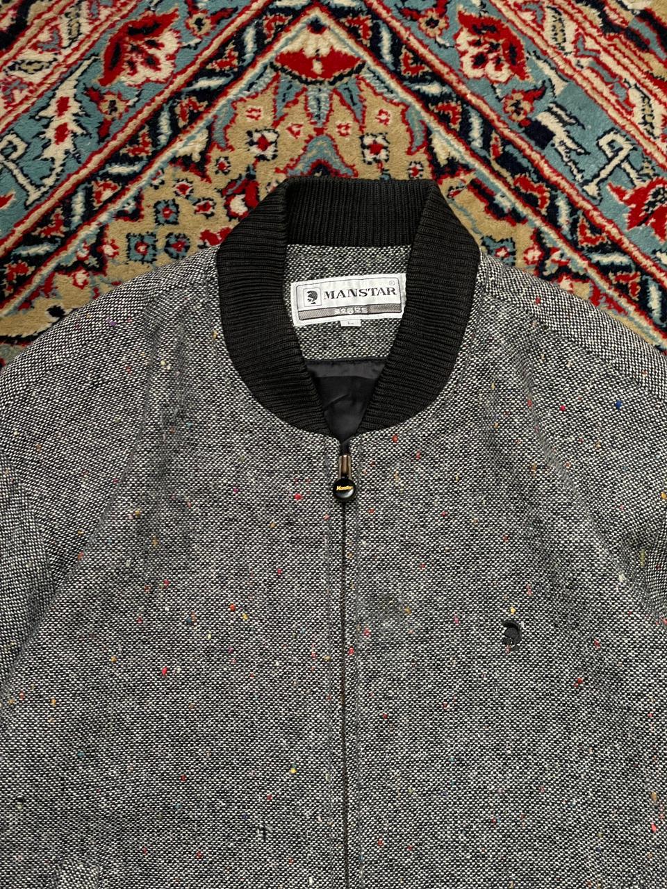 ManStar VINTAGE BOXYFIT TEXTURED WOOL BOMBER JACKET