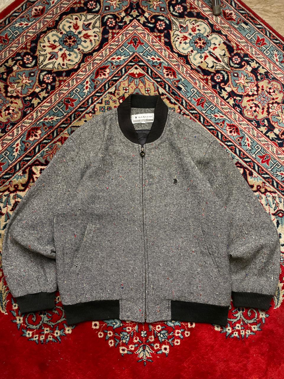 ManStar VINTAGE BOXYFIT TEXTURED WOOL BOMBER JACKET