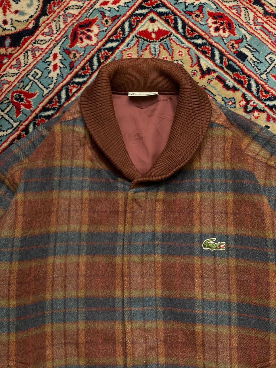 lacoste VINTAGE RELAXED BOXY WOOL BOMBER