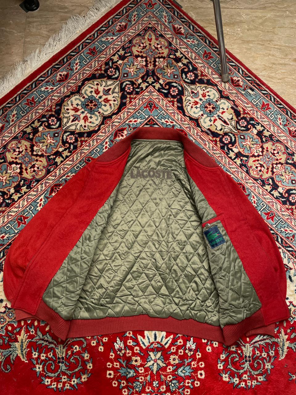 Lacoste VINTAGE BOXY WOOL BOMBER JACKET