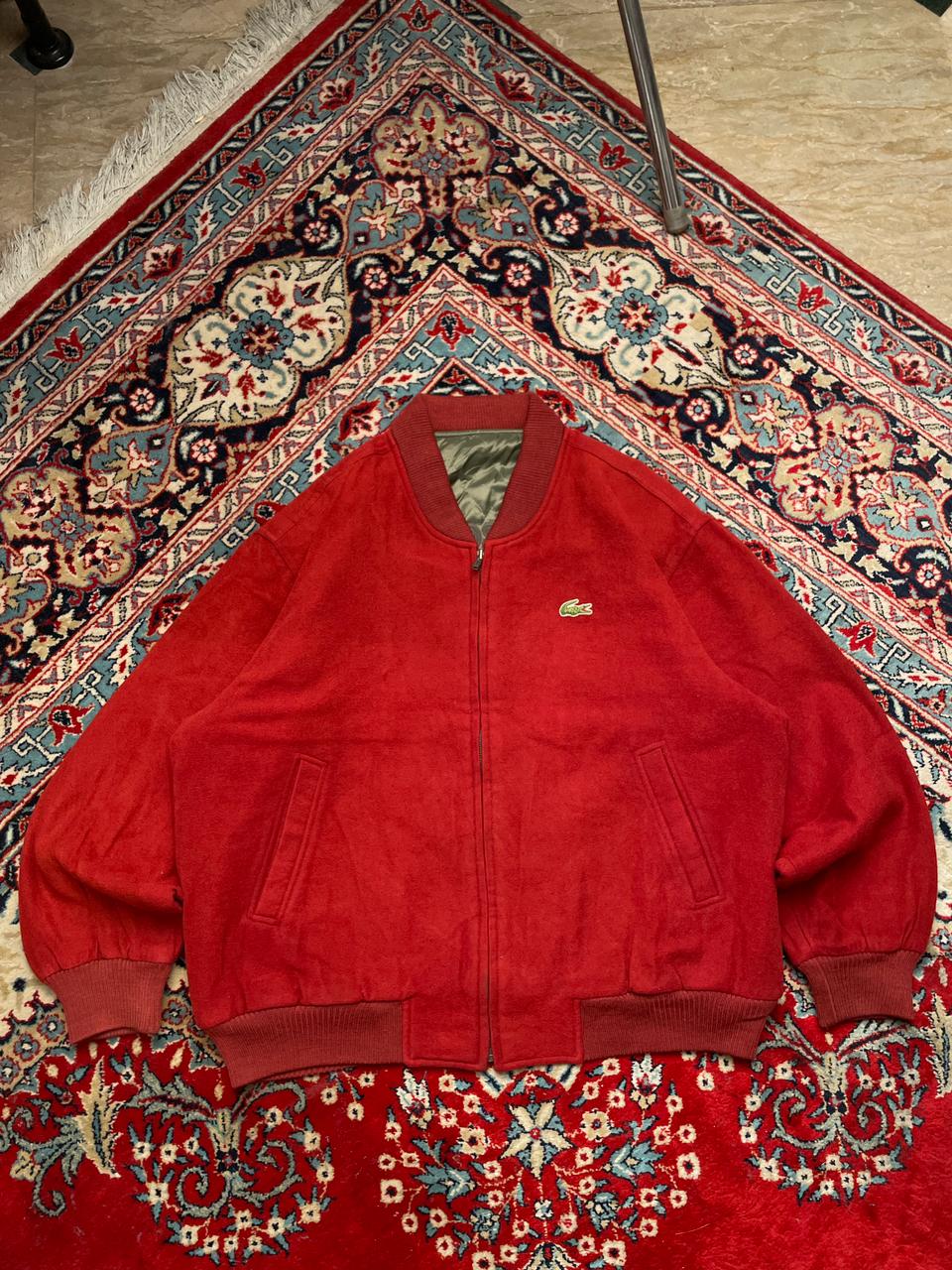 Lacoste VINTAGE BOXY WOOL BOMBER JACKET