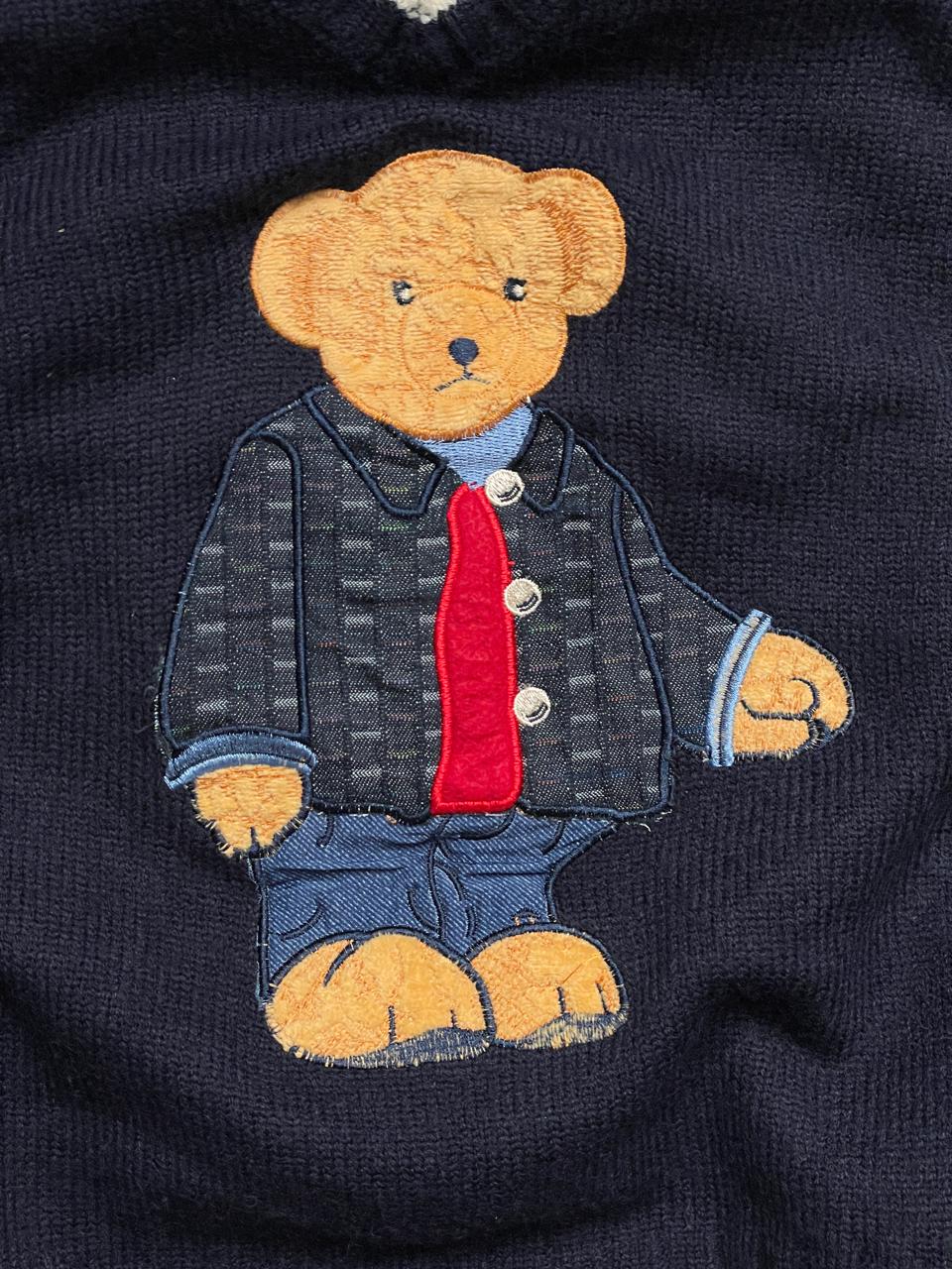 b Square VINTAGE V NECK KNITTED SWEATER