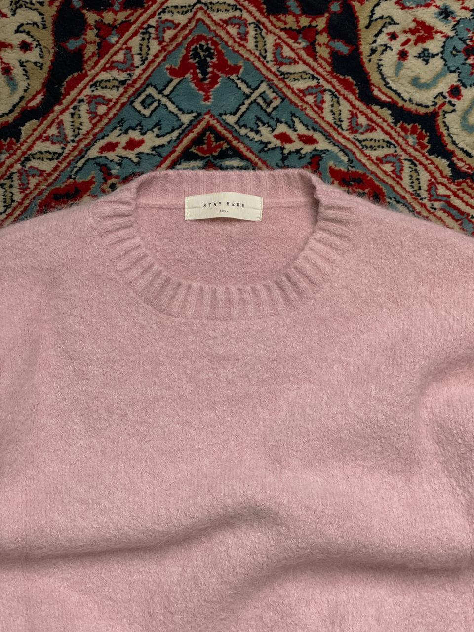 STAY HERE KNITTED REALXED FIT SWEATER