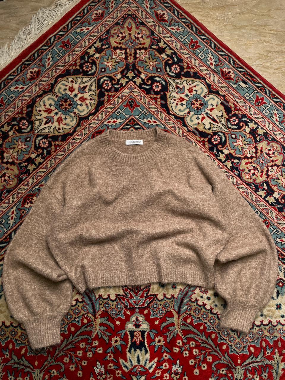 PLACE STUDIO WOMEN CROPPED RELAXED FIT SWEATER