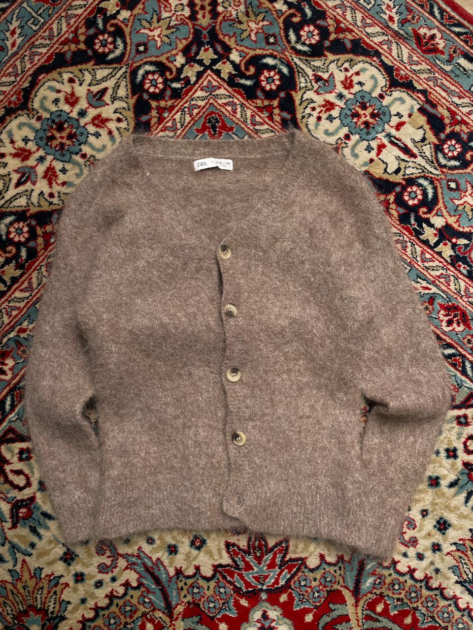 ZARA MOHAIR RELAXED FIT CARDIGAN