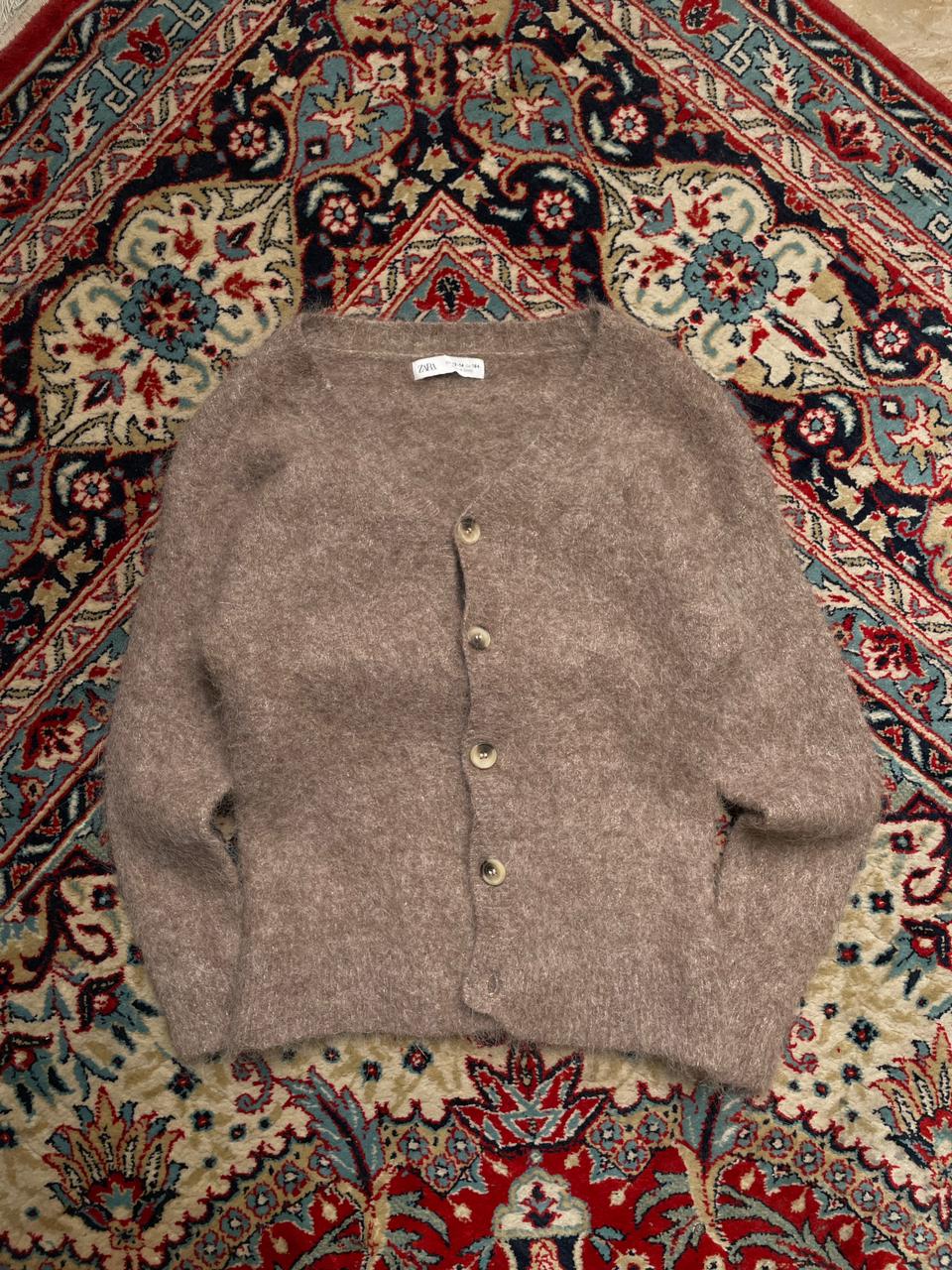 ZARA MOHAIR RELAXED FIT CARDIGAN
