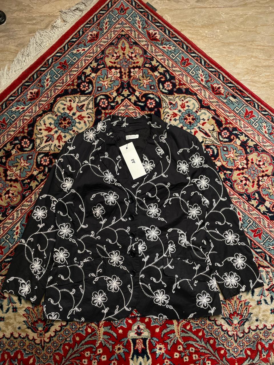 BONITA EMBROIDED COTTON BLAZER