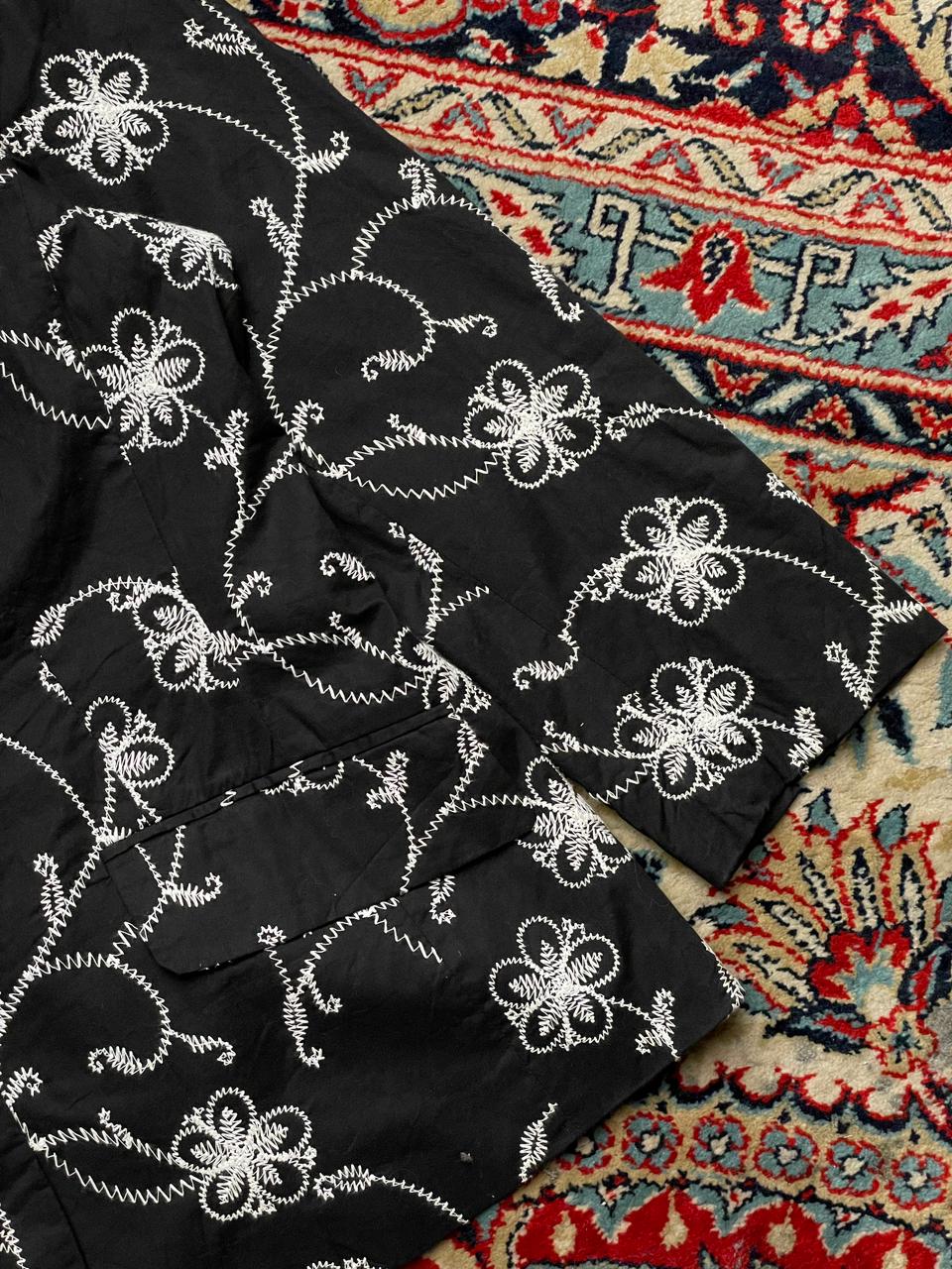 BONITA EMBROIDED COTTON BLAZER