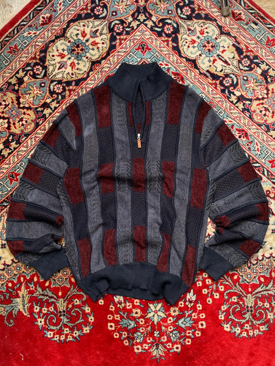 VINTAGE TEXTURED HEAVYWEIGHT REGULAR FIT QUARTER ZIPPER