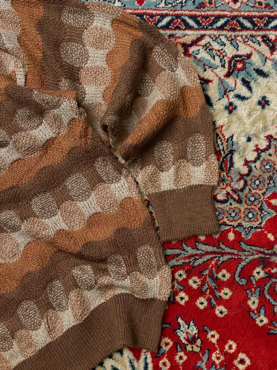 DEMAIN CLAIR VINTAGE KNITTED TEXTURED RELAXED FIT SWEATER