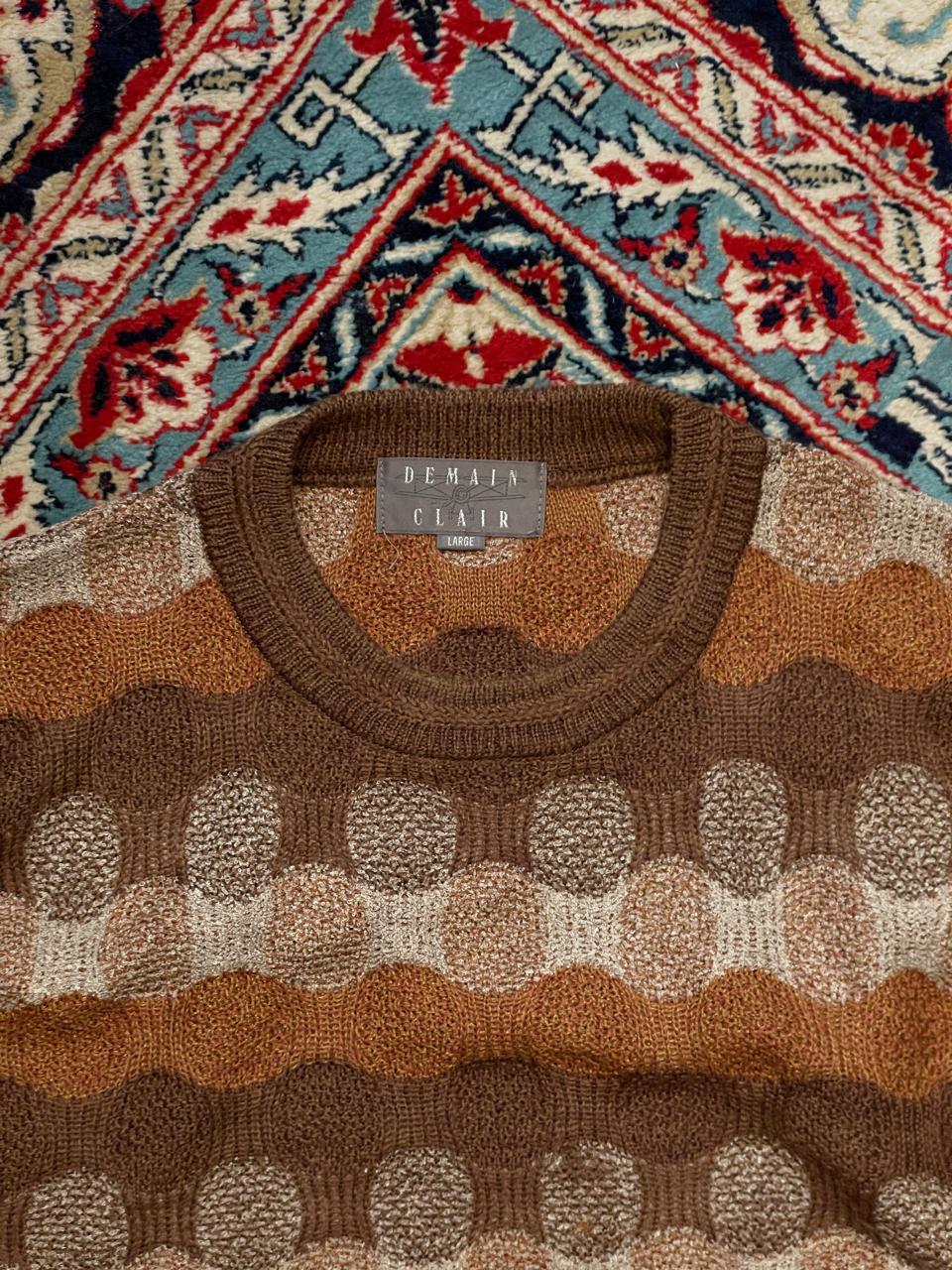 DEMAIN CLAIR VINTAGE KNITTED TEXTURED RELAXED FIT SWEATER