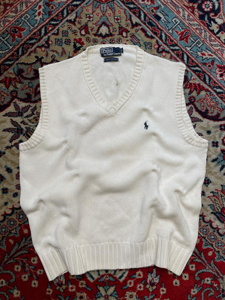 POLO RALPH LAUREN VINTAGE KNITTED SLEEVELESS REGULAR FIT SWEATER