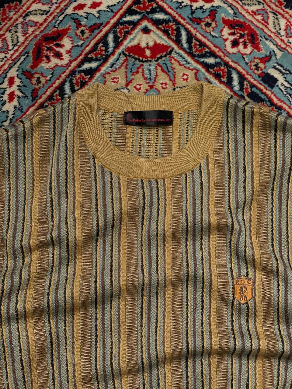 ROBERTA DI CAMERINOS VINTGAE KNITTED TEXTURED SWEATER