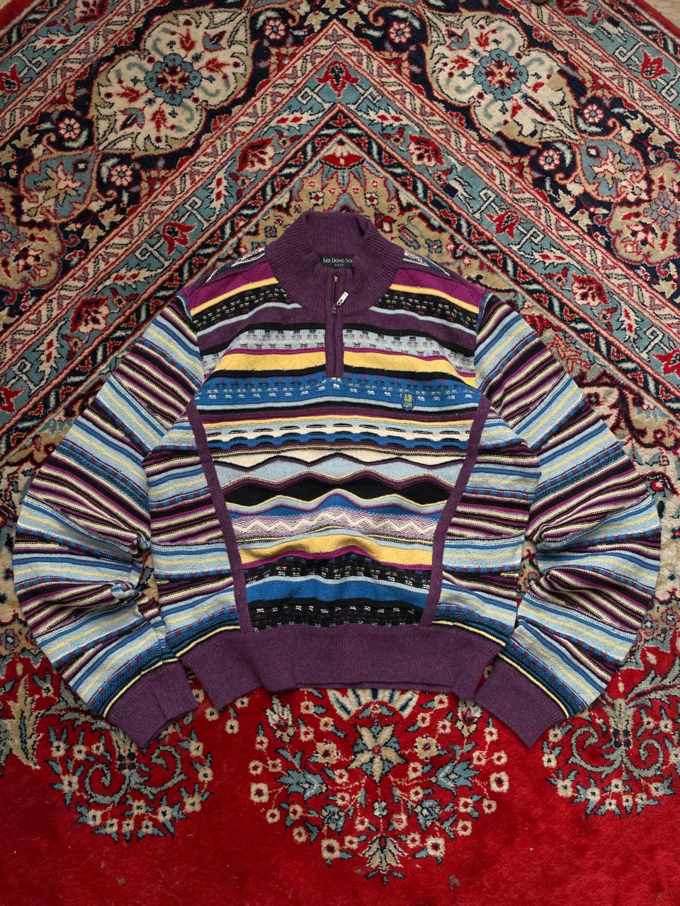 LEE DONG SOO TEXTURED REGULAR FIT QUARTER ZIPPER