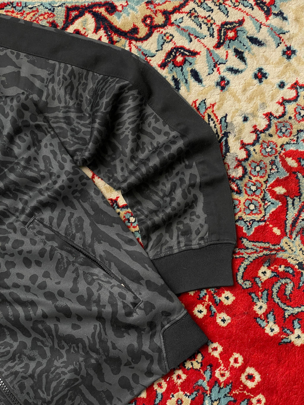 NIKE F.C BLACK LEOPARD PRINT TRACK JACKET