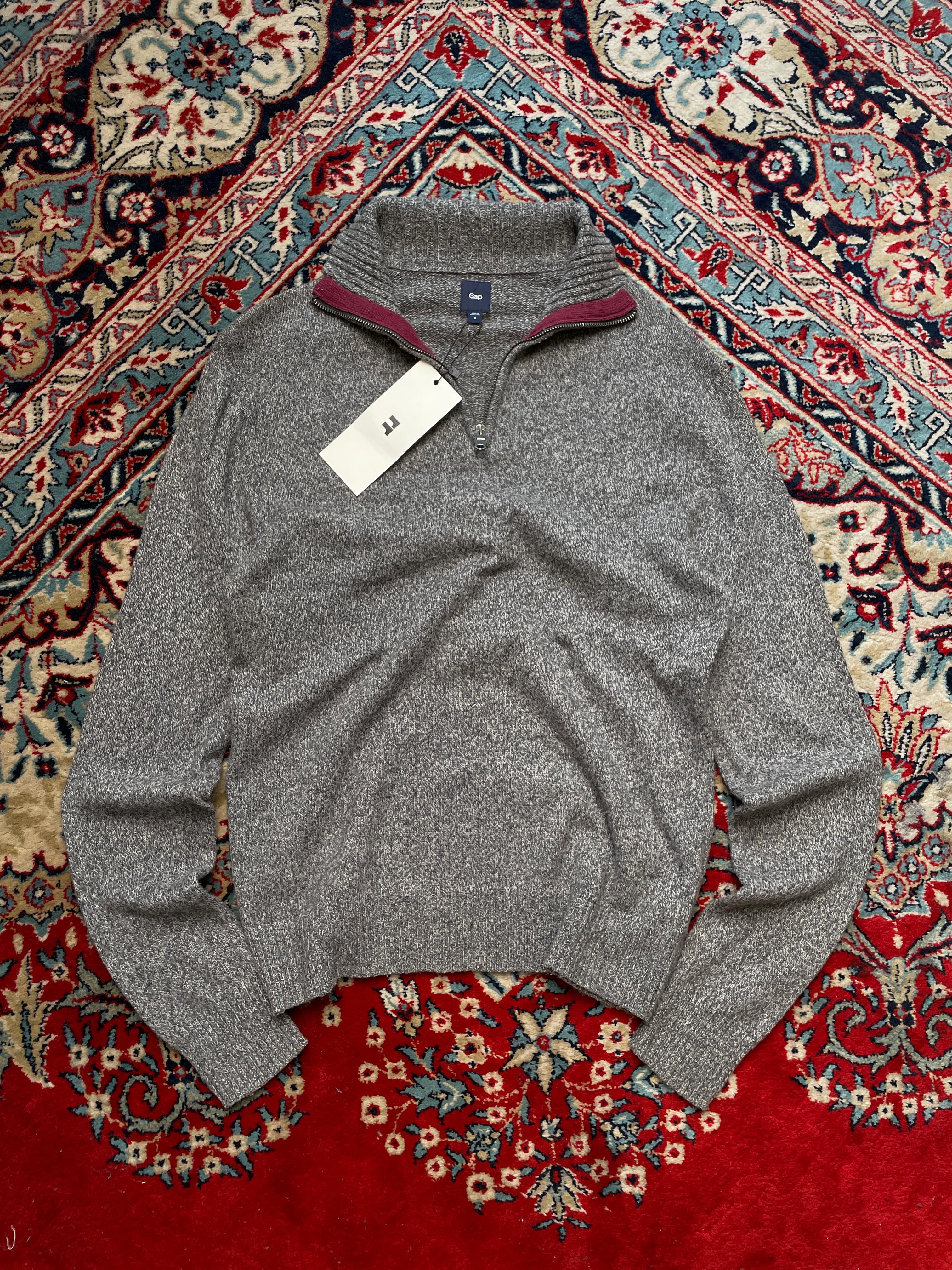 GAP KNITTED SLIM FIT QUARTER ZIPPER