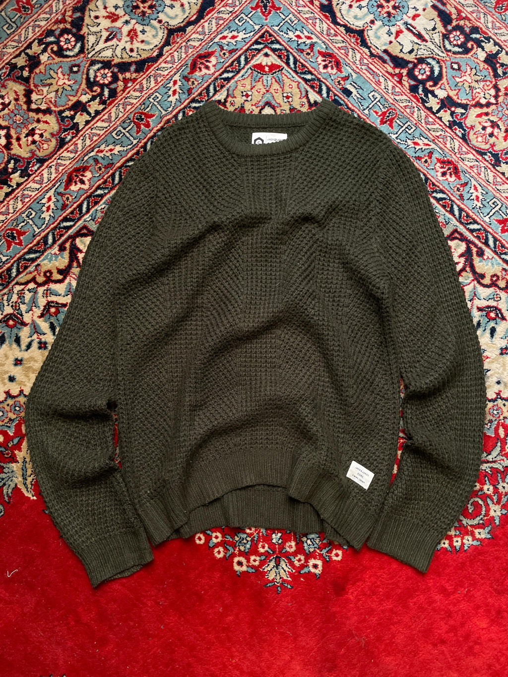 JACK AND JONES KNITTED TEXTURED RELAXED FIT SWWEATER