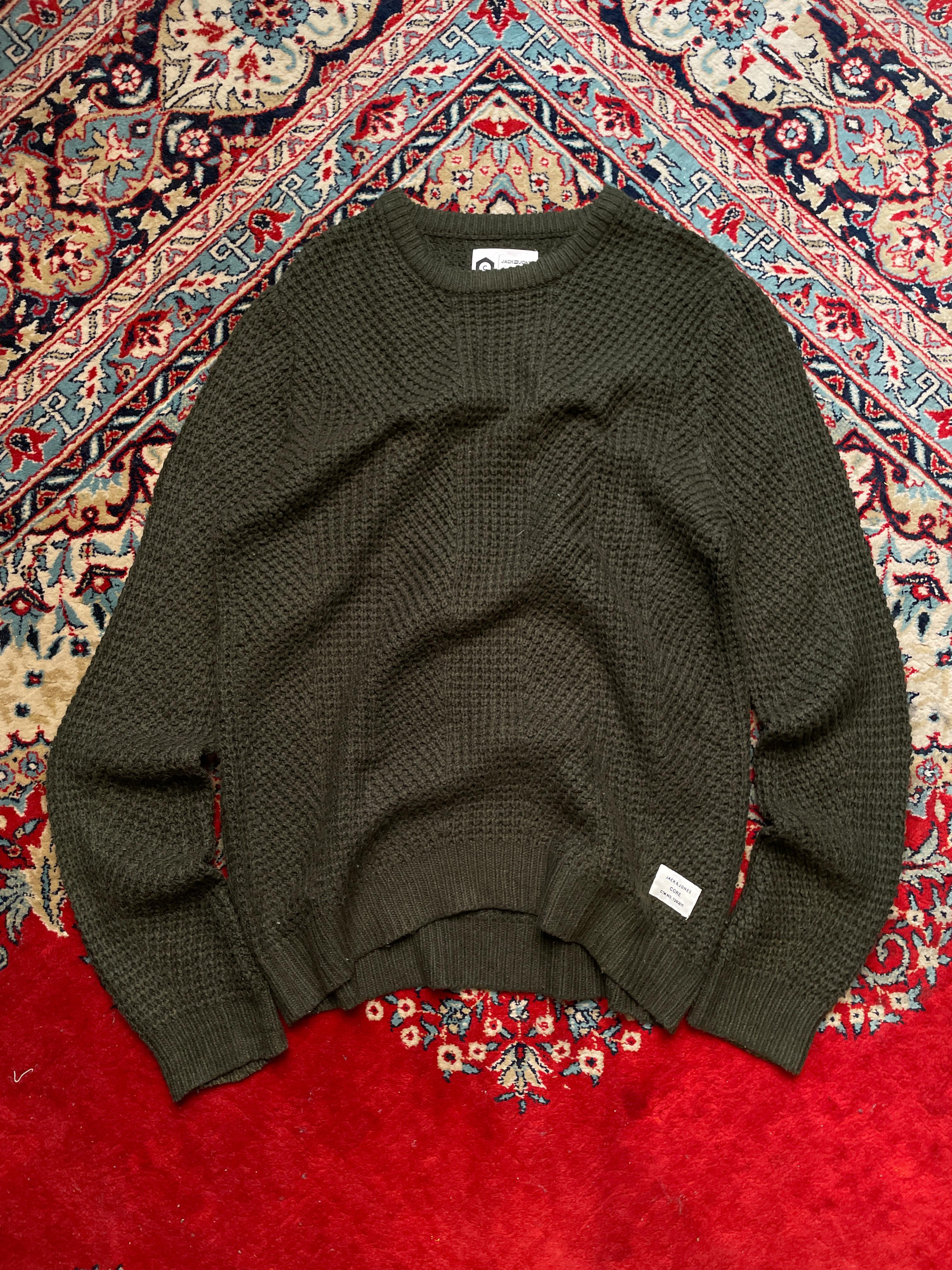 JACK AND JONES KNITTED TEXTURED RELAXED FIT SWWEATER