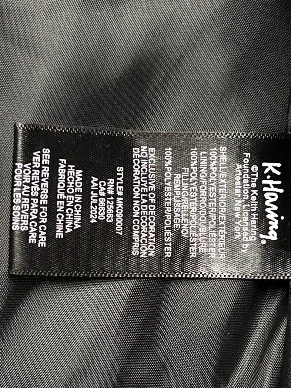 KEITH HARING "MEMBERS ONLY" DUCK DOWN PUFFER