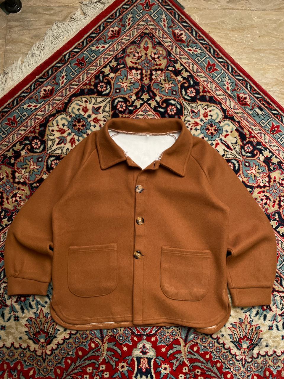 BROWN RELAXED FIT JACKET