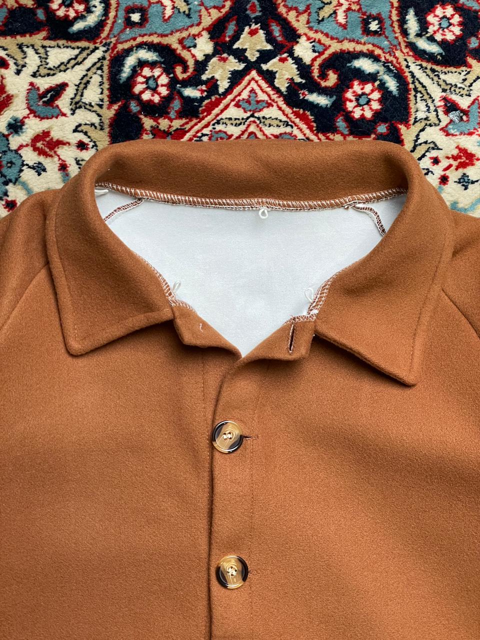 BROWN RELAXED FIT JACKET