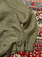 PORTLAND COUNTRY CLUB VINTAGE KNITTED TEXTURED WOOL CARDIGAN