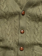 PORTLAND COUNTRY CLUB VINTAGE KNITTED TEXTURED WOOL CARDIGAN