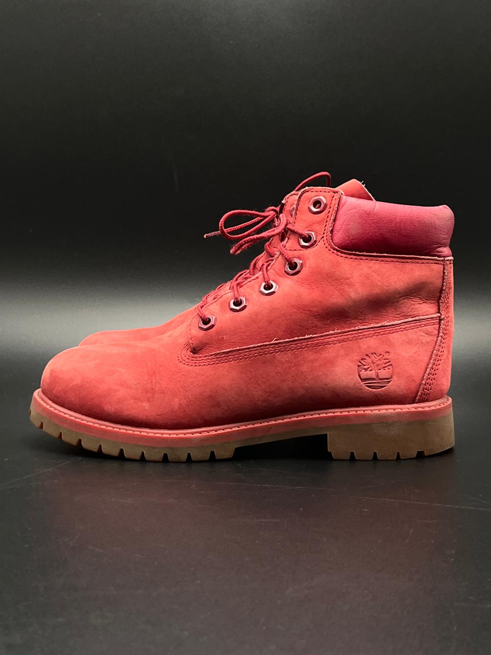 Timberland 6-Inch Premium Boot red nubuck leather finish