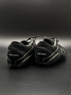 Diesel Auriga vintage BLACK LEATHER AND SUEDE Y2K SNEAKERS - 39