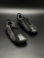 Diesel Auriga vintage BLACK LEATHER AND SUEDE Y2K SNEAKERS - 39