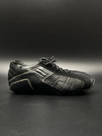 Diesel Auriga vintage BLACK LEATHER AND SUEDE Y2K SNEAKERS - 39