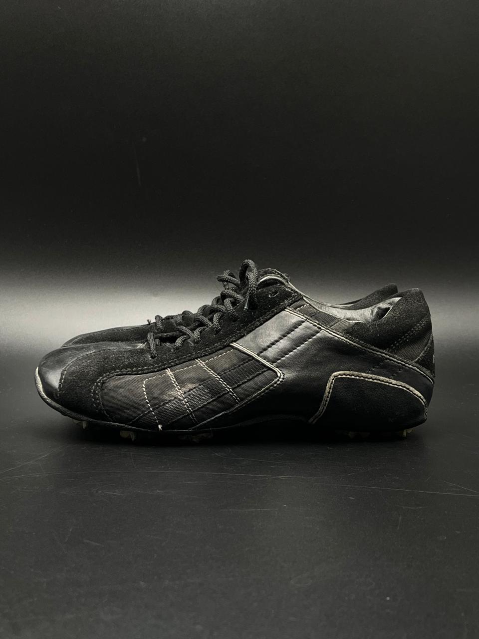Diesel Auriga vintage BLACK LEATHER AND SUEDE Y2K SNEAKERS - 39