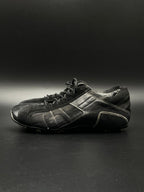 Diesel Auriga vintage BLACK LEATHER AND SUEDE Y2K SNEAKERS - 39