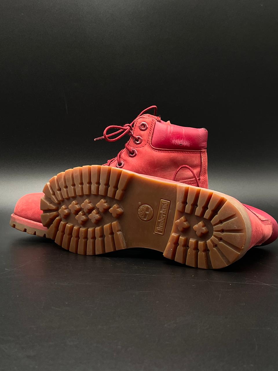 Timberland 6-Inch Premium Boot red nubuck leather finish