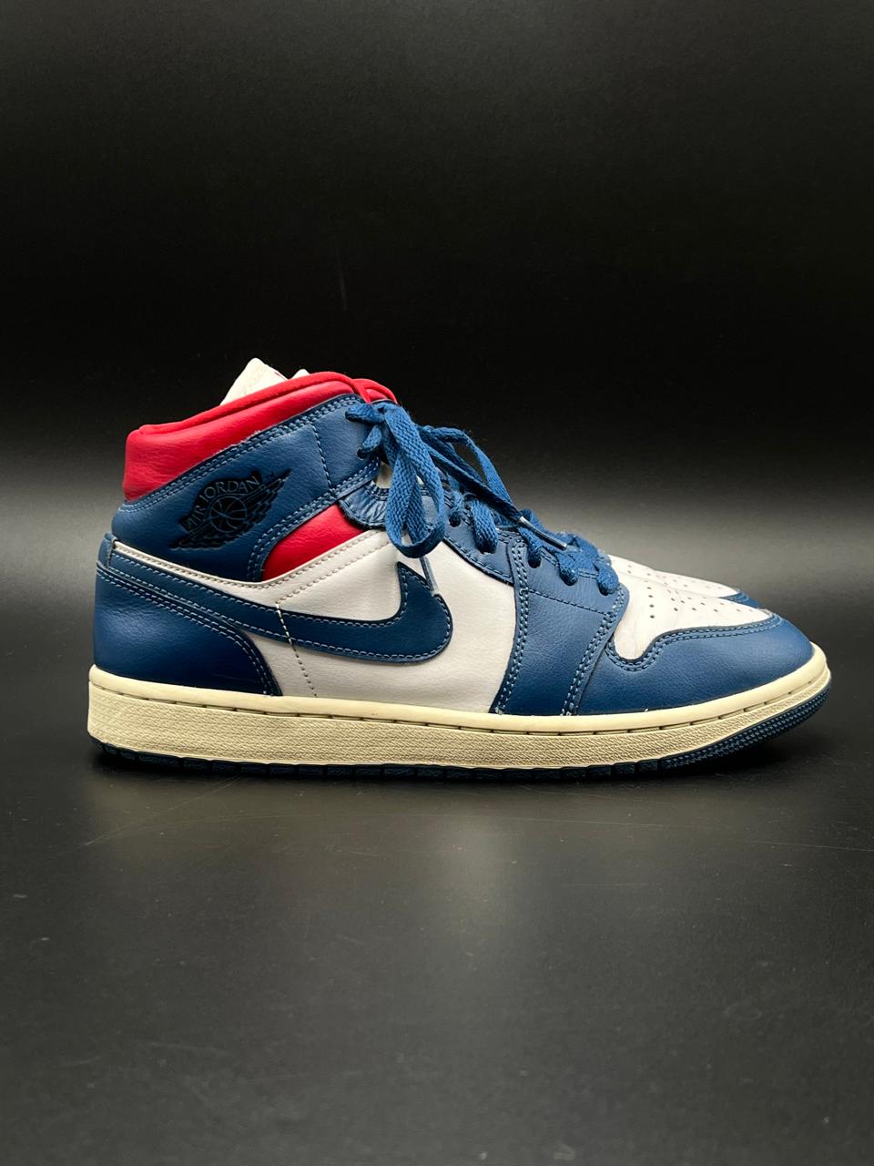 NIKE Air Jordan 1 Mid French Blue-RED